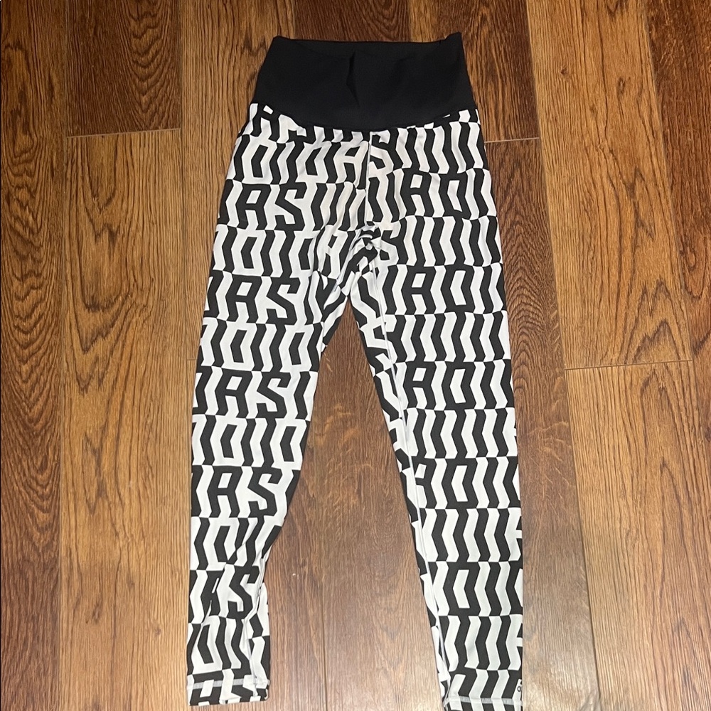 adidas Black and White Graphic Leggings